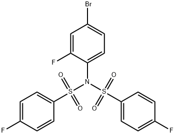 N-(4-bromo-2-fluorophenyl)-4-fluoro-N-(4-fluorophenyl)sulfonylbenzenesulfonamide 구조식 이미지