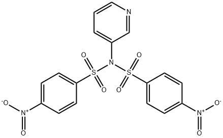 4-nitro-N-(4-nitrophenyl)sulfonyl-N-pyridin-3-ylbenzenesulfonamide 구조식 이미지