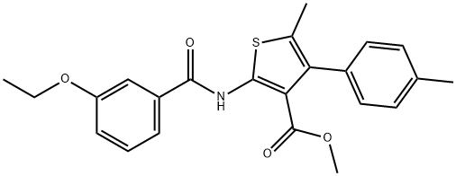 methyl 2-[(3-ethoxybenzoyl)amino]-5-methyl-4-(4-methylphenyl)thiophene-3-carboxylate Structure