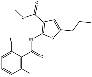 methyl 2-[(2,6-difluorobenzoyl)amino]-5-propylthiophene-3-carboxylate Structure