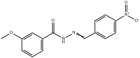 3-methoxy-N-[(E)-(4-nitrophenyl)methylideneamino]benzamide Structure