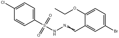 N-[(E)-(5-bromo-2-ethoxyphenyl)methylideneamino]-4-chlorobenzenesulfonamide 구조식 이미지