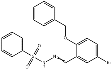 N-[(E)-(5-bromo-2-phenylmethoxyphenyl)methylideneamino]benzenesulfonamide Structure