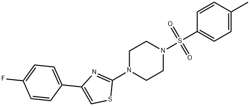 4-(4-fluorophenyl)-2-[4-(4-methylphenyl)sulfonylpiperazin-1-yl]-1,3-thiazole 구조식 이미지