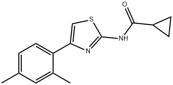 N-[4-(2,4-dimethylphenyl)-1,3-thiazol-2-yl]cyclopropanecarboxamide 구조식 이미지