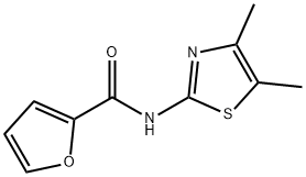 N-(4,5-dimethyl-1,3-thiazol-2-yl)furan-2-carboxamide 구조식 이미지