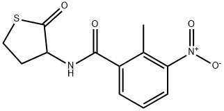 2-methyl-3-nitro-N-(2-oxothiolan-3-yl)benzamide 구조식 이미지