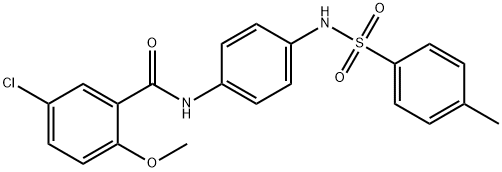 5-chloro-2-methoxy-N-[4-[(4-methylphenyl)sulfonylamino]phenyl]benzamide 구조식 이미지