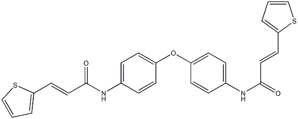 (E)-3-thiophen-2-yl-N-[4-[4-[[(E)-3-thiophen-2-ylprop-2-enoyl]amino]phenoxy]phenyl]prop-2-enamide 구조식 이미지