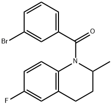 (3-bromophenyl)-(6-fluoro-2-methyl-3,4-dihydro-2H-quinolin-1-yl)methanone 구조식 이미지