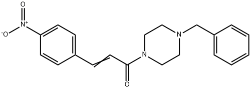 (E)-1-(4-benzylpiperazin-1-yl)-3-(4-nitrophenyl)prop-2-en-1-one Structure