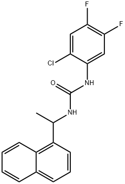 1-(2-chloro-4,5-difluorophenyl)-3-(1-naphthalen-1-ylethyl)urea Structure