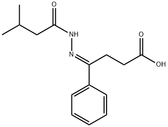 (4E)-4-(3-methylbutanoylhydrazinylidene)-4-phenylbutanoic acid 구조식 이미지