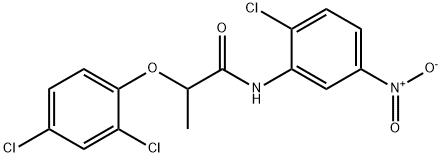 N-(2-chloro-5-nitrophenyl)-2-(2,4-dichlorophenoxy)propanamide 구조식 이미지