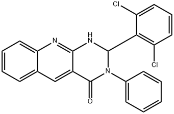 2-(2,6-dichlorophenyl)-3-phenyl-1,2-dihydropyrimido[4,5-b]quinolin-4-one Structure
