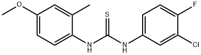 1-(3-chloro-4-fluorophenyl)-3-(4-methoxy-2-methylphenyl)thiourea 구조식 이미지