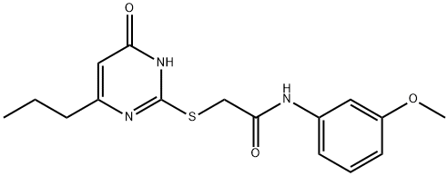 N-(3-methoxyphenyl)-2-[(4-oxo-6-propyl-1H-pyrimidin-2-yl)sulfanyl]acetamide Structure