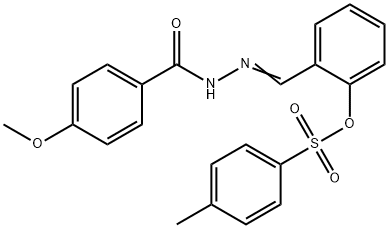 [2-[(E)-[(4-methoxybenzoyl)hydrazinylidene]methyl]phenyl] 4-methylbenzenesulfonate Structure