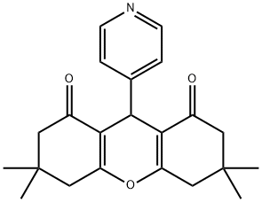 3,3,6,6-tetramethyl-9-pyridin-4-yl-4,5,7,9-tetrahydro-2H-xanthene-1,8-dione Structure