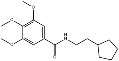 N-(2-cyclopentylethyl)-3,4,5-trimethoxybenzamide 구조식 이미지