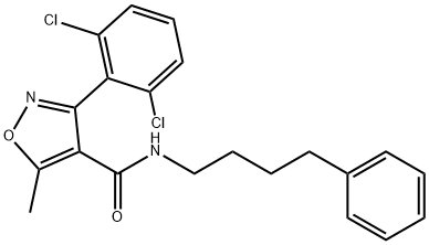 3-(2,6-dichlorophenyl)-5-methyl-N-(4-phenylbutyl)-1,2-oxazole-4-carboxamide 구조식 이미지