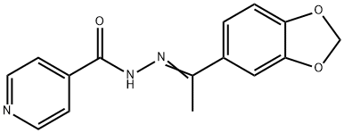 N-[(E)-1-(1,3-benzodioxol-5-yl)ethylideneamino]pyridine-4-carboxamide 구조식 이미지