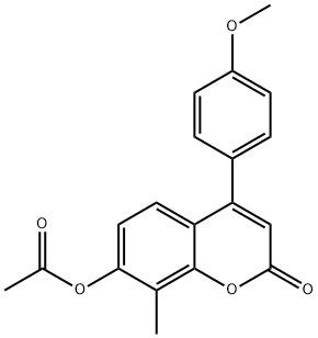 [4-(4-methoxyphenyl)-8-methyl-2-oxochromen-7-yl] acetate Structure