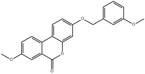 8-methoxy-3-[(3-methoxyphenyl)methoxy]benzo[c]chromen-6-one Structure