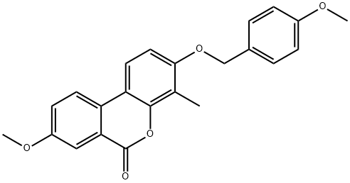 8-methoxy-3-[(4-methoxyphenyl)methoxy]-4-methylbenzo[c]chromen-6-one 구조식 이미지