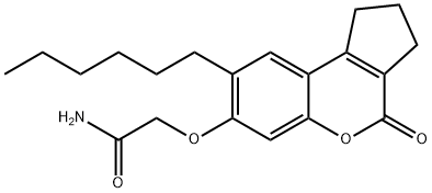 2-[(8-hexyl-4-oxo-2,3-dihydro-1H-cyclopenta[c]chromen-7-yl)oxy]acetamide Structure