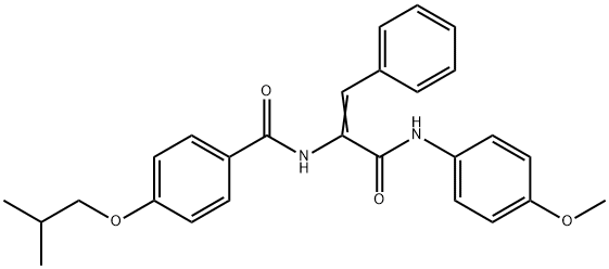 N-[(E)-3-(4-methoxyanilino)-3-oxo-1-phenylprop-1-en-2-yl]-4-(2-methylpropoxy)benzamide Structure