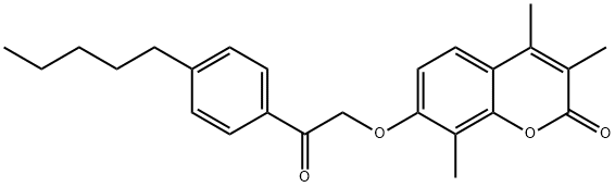 3,4,8-trimethyl-7-[2-oxo-2-(4-pentylphenyl)ethoxy]chromen-2-one 구조식 이미지