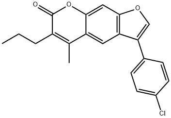 3-(4-chlorophenyl)-5-methyl-6-propylfuro[3,2-g]chromen-7-one 구조식 이미지