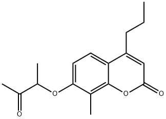 8-methyl-7-(3-oxobutan-2-yloxy)-4-propylchromen-2-one Structure