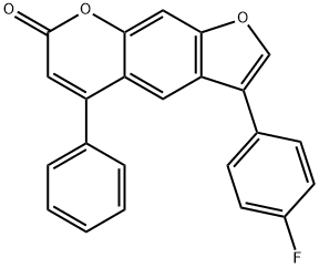 3-(4-fluorophenyl)-5-phenylfuro[3,2-g]chromen-7-one Structure