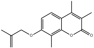 3,4,8-trimethyl-7-(2-methylprop-2-enoxy)chromen-2-one 구조식 이미지