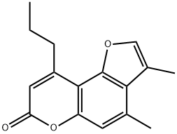 3,4-dimethyl-9-propylfuro[2,3-f]chromen-7-one 구조식 이미지