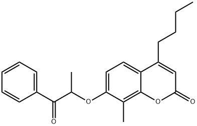 4-butyl-8-methyl-7-(1-oxo-1-phenylpropan-2-yl)oxychromen-2-one Structure