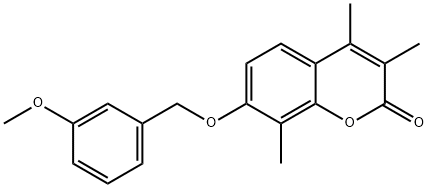 7-[(3-methoxyphenyl)methoxy]-3,4,8-trimethylchromen-2-one 구조식 이미지