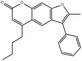 5-butyl-2-methyl-3-phenylfuro[3,2-g]chromen-7-one Structure