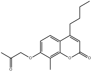 4-butyl-8-methyl-7-(2-oxopropoxy)chromen-2-one Structure