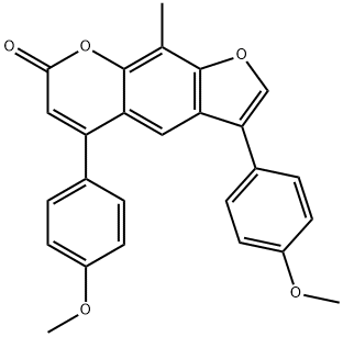3,5-bis(4-methoxyphenyl)-9-methylfuro[3,2-g]chromen-7-one Structure