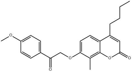 4-butyl-7-[2-(4-methoxyphenyl)-2-oxoethoxy]-8-methylchromen-2-one Structure