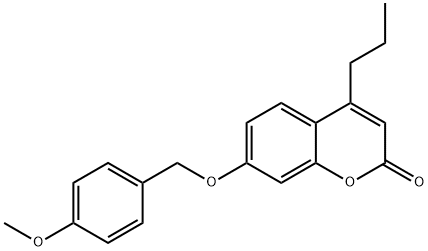 7-[(4-methoxyphenyl)methoxy]-4-propylchromen-2-one Structure