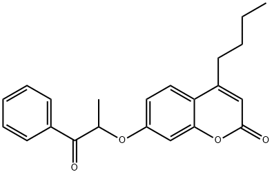 4-butyl-7-(1-oxo-1-phenylpropan-2-yl)oxychromen-2-one Structure