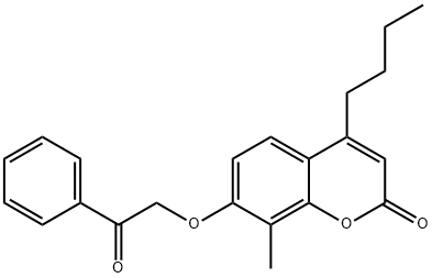 4-butyl-8-methyl-7-phenacyloxychromen-2-one Structure