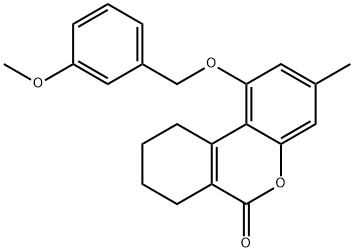 1-[(3-methoxyphenyl)methoxy]-3-methyl-7,8,9,10-tetrahydrobenzo[c]chromen-6-one Structure