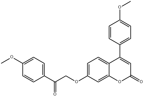 4-(4-methoxyphenyl)-7-[2-(4-methoxyphenyl)-2-oxoethoxy]chromen-2-one Structure