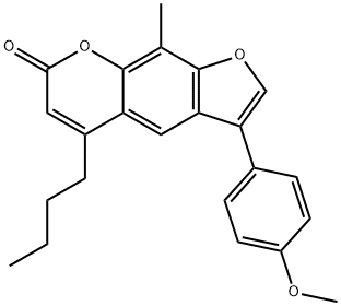 5-butyl-3-(4-methoxyphenyl)-9-methylfuro[3,2-g]chromen-7-one Structure