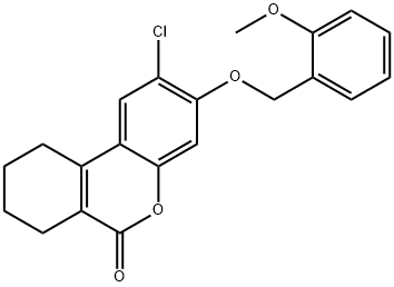 2-chloro-3-[(2-methoxyphenyl)methoxy]-7,8,9,10-tetrahydrobenzo[c]chromen-6-one Structure